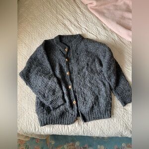 Vintage Handmade Thick Warm Wool Cardigan